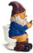 Bygytyo Freche Gartenzwerge aus Kunstharz auf der Toilette, Gartenzwerg, Statue, Garten, Harz, frecher Zwerg, geeignet für Rasen, Innenhöfe, Terrassen, Schreibtische, Gärten usw. Weihnachten,