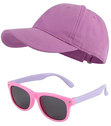 MK MATT KEELY Basebollkeps solglasögon set för pojkar flickor 3-10 år nyanser unisex barn justerbar sport solhatt sommar utomhustillbehör
