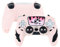 GeekShare Simpatico set di impugnature per controller PS5, in silicone antiscivolo, cover protettiva per joystick per 5, kit di accessori per controller wireless, teschio rosa