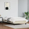 MNISDFL Bett kopfteil Bodenbett Schlafzimmer möbelEinzelbett Bettgestell Creme 90x190 cm Kunstleder