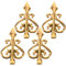 Cabilock 4 Stücke Zaunspitzen Metallspitzen Zierspitzen für Zaun Lattenzaun Endstücke Edelstahl Zaundekoration Garten Zaunaufsatz Speerspitzen Metall Vintage Metallpfosten Tür Tor Gartendeko