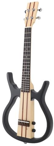 Elektrische Ukulele mit 4 Saiten, Tragbare, Langlebige, Professionelle Akustik-Ukelele aus Ahornholz mit Tragetasche für Leistung