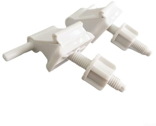 Kit di ricambio per sedile WC in plastica bianca, cerniera S-eat, viti per copriwater da 4 cm (bianco)