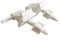 Kit di ricambio per sedile WC in plastica bianca, cerniera S-eat, viti per copriwater da 4 cm (bianco)