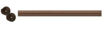 28mm Naturals Wooden Eyelet Curtain Pole, Recess Bracket and fit, Wood Pole, Dark Walnut, 180 cm