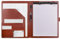 VANRA Porte-bloc en cuir pour entretiens, documents juridiques, format A4, bloc-notes, bloc-notes avec porte-cartes de visite (marron)