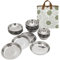Fenteer Ensemble de Vaisselle de Camping en Acier Inoxydable pour Les Voyages en Voiture et Les Barbecues
