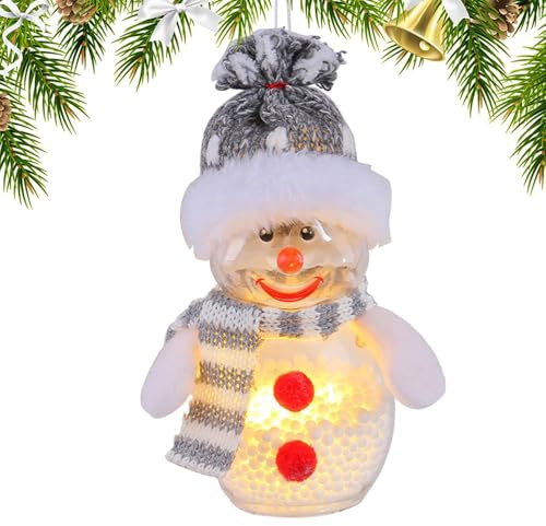 LED-Weihnachtsdekoration – beleuchtete Weihnachtsdekoration, transparent, batteriebetrieben, Weihnachtsdekoration für Wohnzimmer, Schlafzimmer, drinnen und draußen