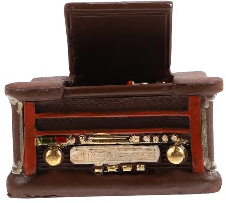 TOPPERFUN Kleiner Plattenspieler Modell Retro Miniaturhaus Dekoration Glatte Harzoberfläche Kleine Miniaturmöbel Für Puppenhaus Zubehör