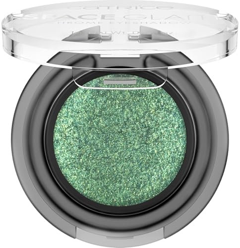 Catrice Space Glam Chrome Eyeshadow, Lidschatten, Nr. 060, Grün, langanhaltend, Expressergebnis, hochpigmentiert, vegan, ohne Mikroplastikpartikel, Nanopartikel frei, ohne Parfüm, 1er Pack (1g)