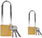 2 PCS Long Padlock, Outdoor Padlock Weatherproof with Keys for School, Gym Locker, Cabinets, Suitcase Yellow, Padlocks with Keys, Standard Security 20mm and 40mm with Key