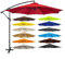 Auvent De Remplacement pour Parasol 6 Baleines/8 Baleines,Toile De Parasol Déporté, Housse De Rechange pour Parasol D'extérieur, Polyester Anti UV 50 Imperméable (Rouge,230cm/6ribs)