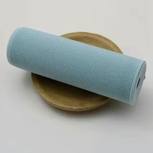 1/2 Meter 10 cm farbiges Gummiband, weiches Stretch-Gummiband für Yoga-Kleidungsstücke, Schuhe, flexibler Gürtel, DIY-Kleidung, Nähzubehör – Hellblau – 10 cm – 2 Meter