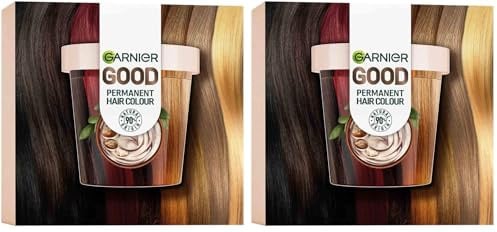 Garnier Dauerhafte Haarfarbe, Haarfärbeset für intensive und langanhaltende, Coloration für bis zu 8 Wochen strahlende Farbe, Ohne Ammoniak, 7.12 Latte Macchiato Braun, Good Starter Set