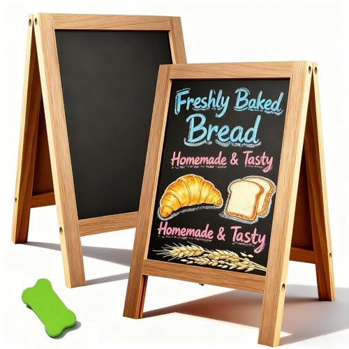 2 StüCk Kreidetafel, Tafel zum Beschriften Blackboard Kreidetafeln Kleine Tafel 25 X 40 CM für Bar Café KüChen