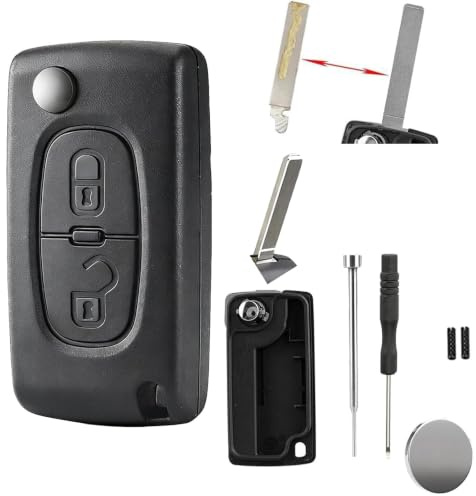 CE0523 Key Fob Case for Peugeot 107 207 3008 Citroen Berlingo Key Cover