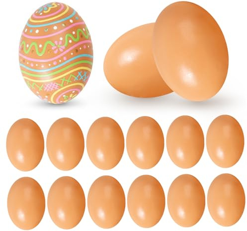 Leksaksägg, 15 st träägg, realistisk träleksak för hantverk, häckningslåda, påsk, mat, heminredning, gör-det-själv, khaki