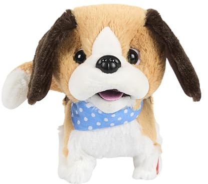 Jeux 2 mômes - PE1048 - Interaktiver Plüschhund, der rollt und springt - Perfekt für Kinder - Aus Polyester - Batteriebetrieben - Braun - Einheitsgröße
