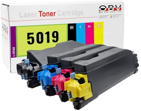 OBV PK5019 Toner Kompatibel für UTAX PK-5019 Triumph-Adler Utax P-C4072dn 4er Set Schwarz Cyan Magenta Gelb ca. 17.000/13.000 Seiten