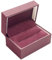 EYS JEWELRY Schmuck-Etui für Trauringe Freundschaftsringe Partnerringe 75 x 48 x 40 mm Kunst-Leder beere creme Trauring-Box Ring-Schachtel Schatulle Geschenk-Verpackung