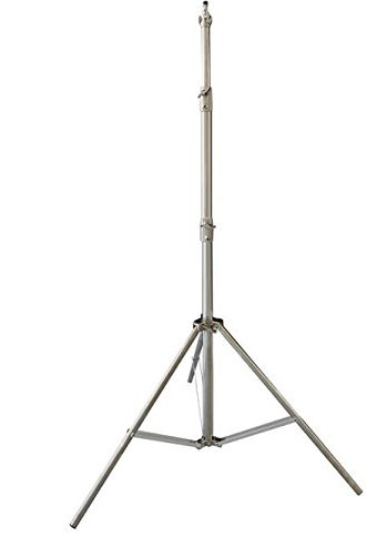 METTLE Profi-Lampenstativ Chrom J-288S, Studiostativ Lampenstativ Leuchtenstativ Lichtstativ 288 cm mit Wechsel-Spigot bis 4,5 kg Stativ für Studioblitz Studioleuchte Fotostudio Zubehör
