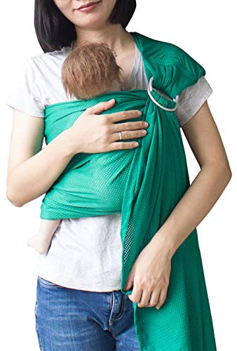 Vlokup Baby-Wasserring-Tragetasche, leicht, atmungsaktiv, Netzstoff, für Säuglinge, Neugeborene, Kinder und Kleinkinder, perfekt für Sommer, Schwimmen, Pool, Strand, ideal für Väter, Grün