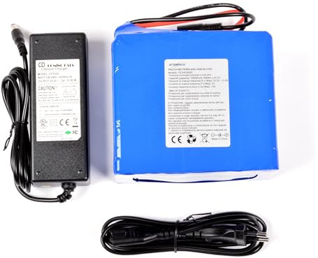 AFTERTECH PACCO BATTERIA PILA 24V 20000mAh 20Ah RICARICABILE AL LITIO 130x125x65mm F2B1