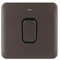 Schneider Electric GGBL4011BMB Lisse DP Interrupteur haute intensité avec voyant LED, 1 interrupteur, 50 A, moka bronze avec noir