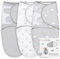 Mama Cheetah Pucksack Baby, Wickeltuch für Säuglinge (3-6 Monate), verstellbares Wickeldecke für Neugeborene, 3er-Pack Pucktuch, 100% Bio-Baumwolle Swaddle Decke