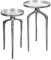 Riess Ambiente Elegantes 2er Set Beistelltische Abstract 59cm Silber Shabby Chic Sofatische Wohnzimmertische Nachttische Tisch Set