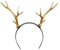 Boland 50025 - Tiara Geweih, Haarreif, schwarz-gold, für Erwachsene, aus Kunststoff, Rentier, Reh, Hirsch, Karneval, Fasching, Fastnacht, Halloween, Mottoparty