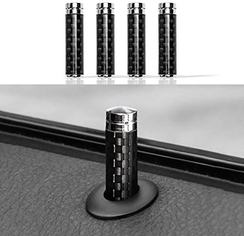 OYDDL Auto Universal Kohlefaser Türverriegelungsstift Knopf Abdeckung Türschloss Stift Abdeckung Door Lock Bolt Pin, 35 * 8mm-Schwarz