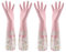 Skrsila Geschirrhandschuhe 2 Paare Handschuhe Küche rutschfeste Lange Gummihandschuhe Silikon Spülhandschuhe Handschuhe für Haushalt, Küche, Bad, Auto