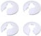 DBOO 15mm Plastic Radiator Pipe Covers 4 Pieces White Pipe Collars Split Plastic Lightweight Escutcheon Cover Plate for Wall Pipe Tube Decoration