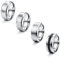 LOLIAS 4 Stück Edelstahl Herren Ringe Silber matt poliert Band Ringe Flaschenöffner Ringe Ehering Verlobungsringe Vintage Ring für Männer Damen 57
