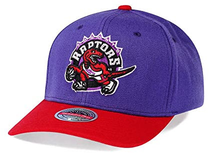 Mitchell & Ness Toronto Raptors Team Two Tone Red Line Solid Flex Snapback Cap