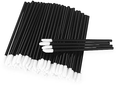 300 Stück Make Up Lippenstift Pinsel, Lippenpinsel, Lippenstift Applikator Lipgloss Pinsel, Schminkpinsel für Lippen Makeup - Schwarz