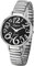 JewelryWe Uhren Damen Elastisch Metallarmband - Silber Ultradünne Analog Quarz Armbanduhr Frauen Legierung Stretch-Armband Uhr mit großen Arabischen Zahlen Schwarz Zifferblatt