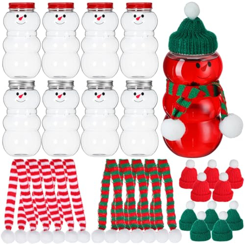 DOITOOL Schneemann-Plastikflaschen Schneemann-Wasserflaschen