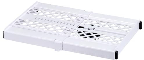 LockerMate Adjust-A-Shelf Spindregal, ausziehbar, um Ihren Spind zu passen, einfach zu bedienen, perfekt für Schule, Büro, Fitnessstudio, Weiß