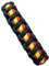 MIBANDERA Pulsera Bandera España Hombre Mujer. Pulsera España Cuerda Trenzada. Pulsera Cuero Tela España con cierre. (Negra 20 cm)