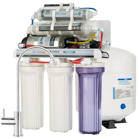 Équipement osmose inverse 7 étapes premium avec pompe. NATURE WATER PROFESSIONALS