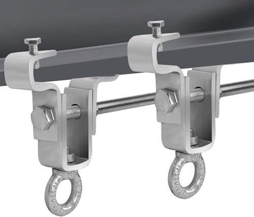 Zllzpzd I-Beam Aufhänger für Schwere Säcke Stahlträgerklemme Boxsack Hängend Verstellbarer Balken-Boxsack Halterung hält 204 kg Schwerkraft Stand Geeignet für Boxsäcke und Hängesessel（2Pcs）