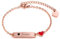 Baby Kind Armband mit Gravur Edelstahl Personalisierte Armbänder Tochter|Gravierbare Kinderarmkette|Taufarmband Junge Mädel| Herzform Charme Name Babyarmband Taufgeschenke（Roségold）