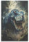 FYUER Dinosaurier-Poster, blauer Tyrannosaurus, Rex, prähistorische Dinosaurier, dekoratives Gemälde, Leinwand, Wandkunstwerk, Bild, 30 x 45 cm