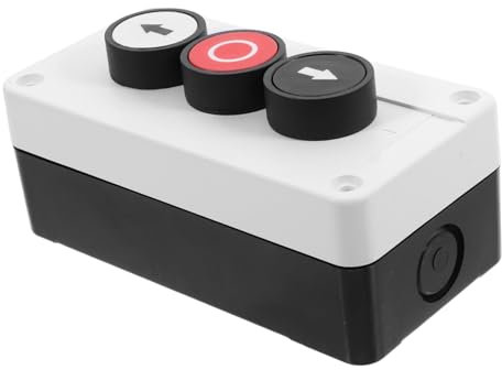 OKUMEYR Wasserdichter Druckknopfschalter Momentaner Druckknopfschalterkasten Not-Aus-Schalter wetterfester Druckknopf-Steuerkasten für Winde und Tür