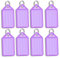 10 Pieces Key Tags with Labels Purple Colour Plastic Key Chain Tags with Ruled Blank Paper Labels Transparent Covers and Split Rings Sturdy Item Identifiers.