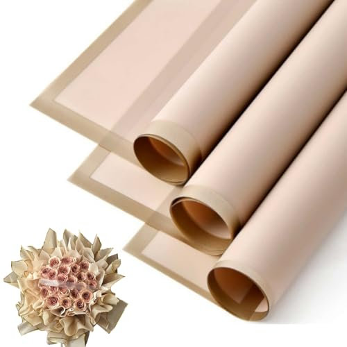 20 Blatt Dekoration Geschenkpapier, Wasserdicht Floristenverpackungspapier, Verwendung für Geschenkverpackungen, Blumen, Kunst und Handwerk, Blumenstrauß Papier Geschenkpapier (Grau-Khaki)