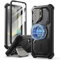 i-Blason Armorbox für Samsung Galaxy S25 Hülle Magsafe mit Kameraschutz Bumper Case 360 Grad Handyhülle Robust Schutzhülle mit Displayschutz und Ständer für Galaxy S25 2025 (Schwarz)