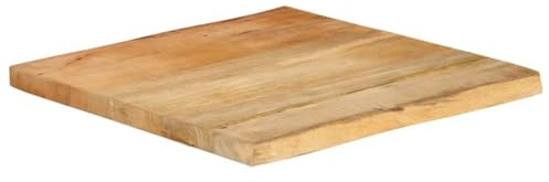 vidaXL Tischplatte mit Baumkante 40x40x2,5 cm Massivholz Mango